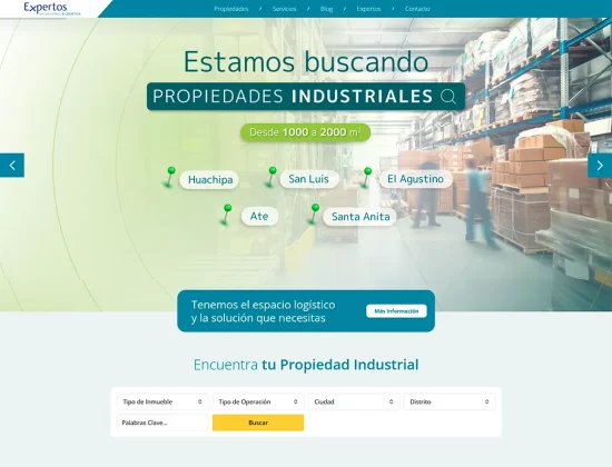 Captura del sitio web de Propiedades Industriales