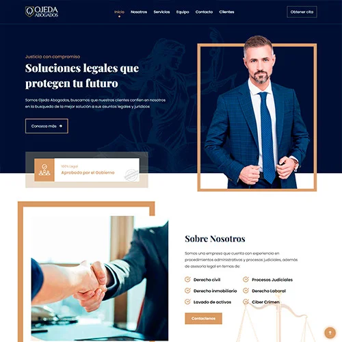 Miniatura del sitio web de Ojeda Abogados